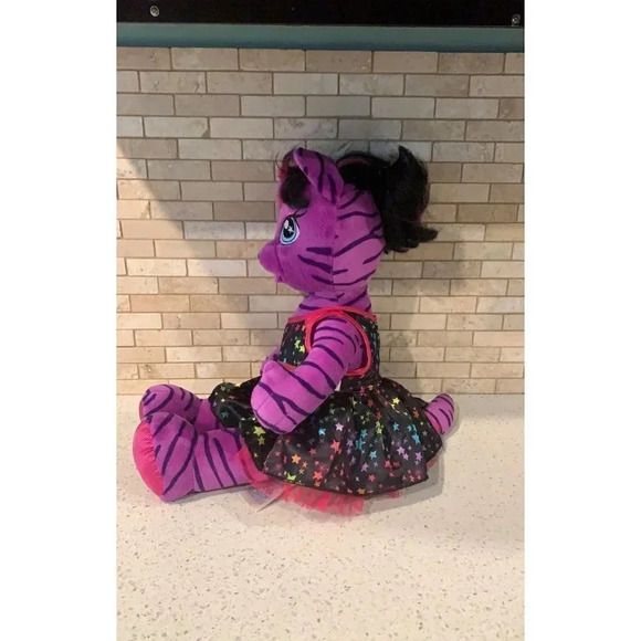 Build A Bear Honey Girls Teegan Purple Tiger Cat b5 - Picture 4 of 6